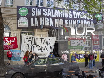 Occupation of the Faculty of Psychology at UBA in Buenos Aires, Argentina, on october 15, 2024. (