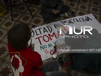 Occupation of the Faculty of Psychology at UBA in Buenos Aires, Argentina, on october 15, 2024. (