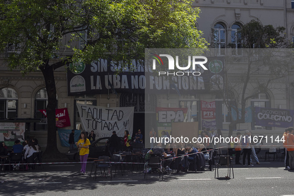 Occupation of the Faculty of Psychology at UBA in Buenos Aires, Argentina, on october 15, 2024. 