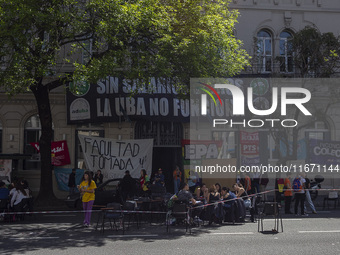 Occupation of the Faculty of Psychology at UBA in Buenos Aires, Argentina, on october 15, 2024. (