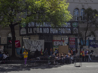 Occupation of the Faculty of Psychology at UBA in Buenos Aires, Argentina, on october 15, 2024. (