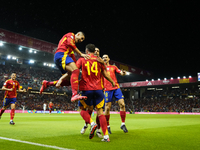 Aymeric Laporte centre-back of Spain and Al-Nassr FC celebrates after scoring his sides first goal during the UEFA Nations League 2024/25 Le...