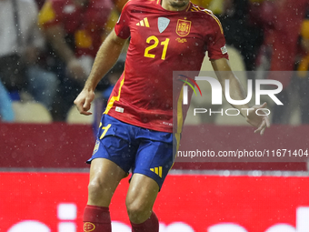 Mikel Oyarzabal centre-forward of Spain and Real Sociedad controls the ball during the UEFA Nations League 2024/25 League A Group A4 match b...