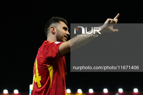 Aymeric Laporte centre-back of Spain and Al-Nassr FC celebrates after scoring his sides first goal during the UEFA Nations League 2024/25 Le...