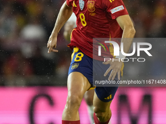 Fabian Ruiz of Spain and central midfield of Spain and Paris Saint-Germain during the UEFA Nations League 2024/25 League A Group A4 match be...