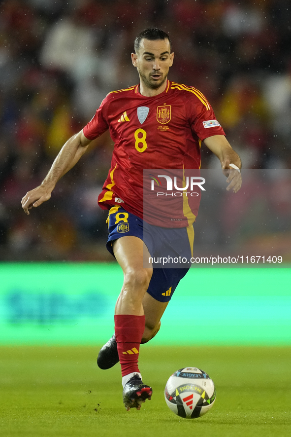 Fabian Ruiz of Spain and central midfield of Spain and Paris Saint-Germain during the UEFA Nations League 2024/25 League A Group A4 match be...