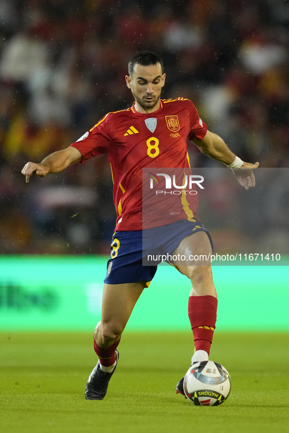 Fabian Ruiz of Spain and central midfield of Spain and Paris Saint-Germain during the UEFA Nations League 2024/25 League A Group A4 match be...