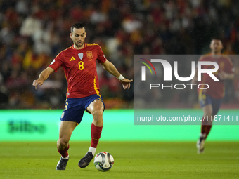 Fabian Ruiz of Spain and central midfield of Spain and Paris Saint-Germain during the UEFA Nations League 2024/25 League A Group A4 match be...