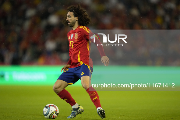 Marc Cucurella left-Back of Spain and Chelsea FC during the UEFA Nations League 2024/25 League A Group A4 match between Spain and Serbia at...