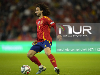 Marc Cucurella left-Back of Spain and Chelsea FC during the UEFA Nations League 2024/25 League A Group A4 match between Spain and Serbia at...