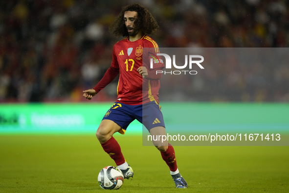 Marc Cucurella left-Back of Spain and Chelsea FC during the UEFA Nations League 2024/25 League A Group A4 match between Spain and Serbia at...