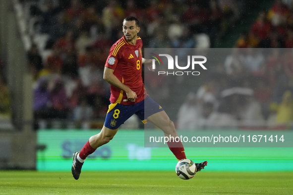 Fabian Ruiz of Spain and central midfield of Spain and Paris Saint-Germain controls the ball during the UEFA Nations League 2024/25 League A...