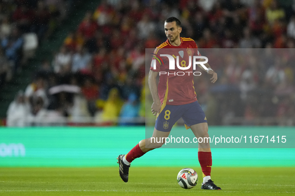 Fabian Ruiz of Spain and central midfield of Spain and Paris Saint-Germain controls the ball during the UEFA Nations League 2024/25 League A...