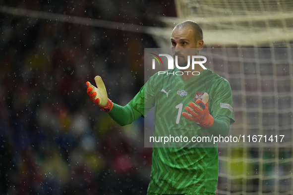 Predrag Rajkovic goalkeeper of Serbia and Al-Ittihad Club during the UEFA Nations League 2024/25 League A Group A4 match between Spain and S...