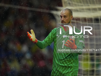 Predrag Rajkovic goalkeeper of Serbia and Al-Ittihad Club during the UEFA Nations League 2024/25 League A Group A4 match between Spain and S...