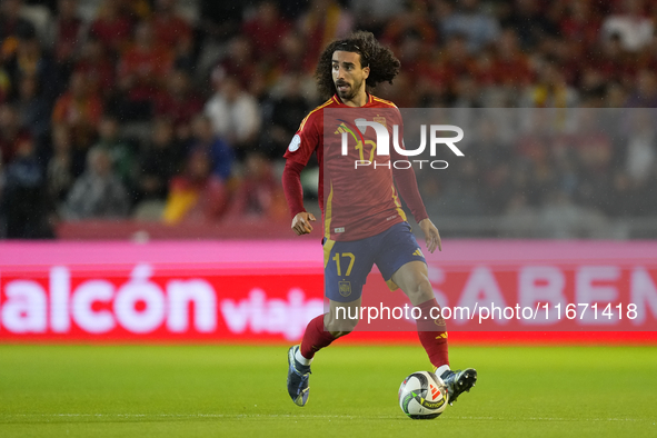 Marc Cucurella left-Back of Spain and Chelsea FC during the UEFA Nations League 2024/25 League A Group A4 match between Spain and Serbia at...