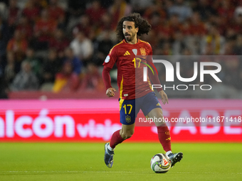 Marc Cucurella left-Back of Spain and Chelsea FC during the UEFA Nations League 2024/25 League A Group A4 match between Spain and Serbia at...