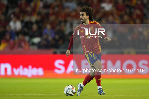 Marc Cucurella left-Back of Spain and Chelsea FC during the UEFA Nations League 2024/25 League A Group A4 match between Spain and Serbia at...