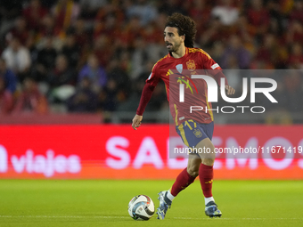 Marc Cucurella left-Back of Spain and Chelsea FC during the UEFA Nations League 2024/25 League A Group A4 match between Spain and Serbia at...