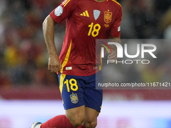 Martin Zubimendi defensive midfield of Spain and Real Sociedad during the UEFA Nations League 2024/25 League A Group A4 match between Spain...