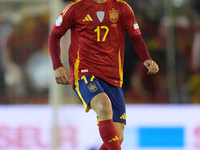 Marc Cucurella left-Back of Spain and Chelsea FC controls the ball during the UEFA Nations League 2024/25 League A Group A4 match between Sp...