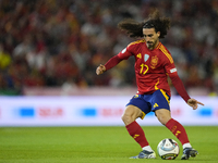 Marc Cucurella left-Back of Spain and Chelsea FC does passed during the UEFA Nations League 2024/25 League A Group A4 match between Spain an...