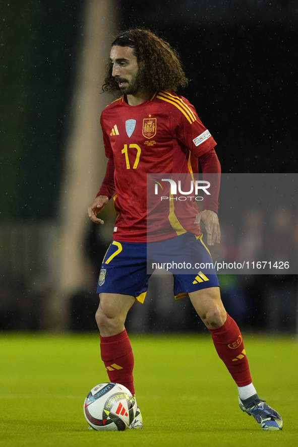 Marc Cucurella left-Back of Spain and Chelsea FC during the UEFA Nations League 2024/25 League A Group A4 match between Spain and Serbia at...