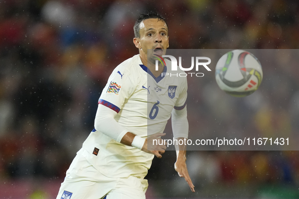 Nemanja Maksimovic central midfield of Serbia and Panathinaikos FC during the UEFA Nations League 2024/25 League A Group A4 match between Sp...