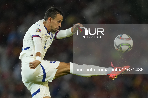 Nemanja Maksimovic central midfield of Serbia and Panathinaikos FC during the UEFA Nations League 2024/25 League A Group A4 match between Sp...