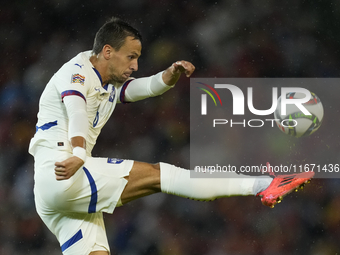 Nemanja Maksimovic central midfield of Serbia and Panathinaikos FC during the UEFA Nations League 2024/25 League A Group A4 match between Sp...