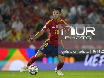 Martin Zubimendi defensive midfield of Spain and Real Sociedad during the UEFA Nations League 2024/25 League A Group A4 match between Spain...