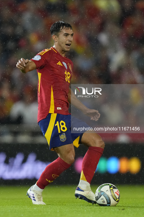 Martin Zubimendi defensive midfield of Spain and Real Sociedad during the UEFA Nations League 2024/25 League A Group A4 match between Spain...