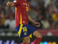 Martin Zubimendi defensive midfield of Spain and Real Sociedad during the UEFA Nations League 2024/25 League A Group A4 match between Spain...