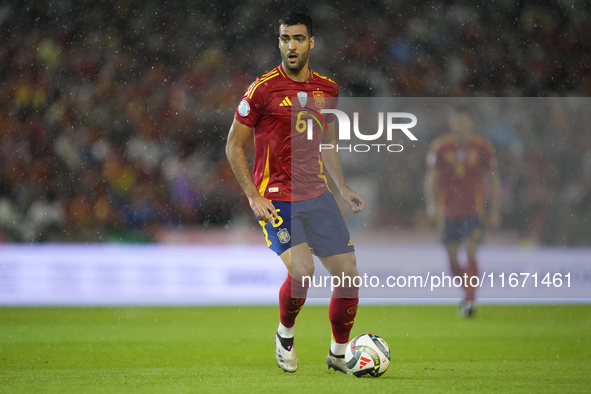 Mikel Merino central midfield of Spain and Arsenal FC during the UEFA Nations League 2024/25 League A Group A4 match between Spain and Serbi...