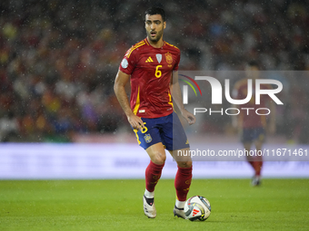 Mikel Merino central midfield of Spain and Arsenal FC during the UEFA Nations League 2024/25 League A Group A4 match between Spain and Serbi...