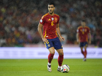 Mikel Merino central midfield of Spain and Arsenal FC during the UEFA Nations League 2024/25 League A Group A4 match between Spain and Serbi...