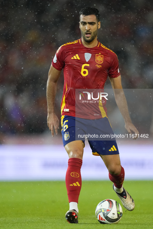 Mikel Merino central midfield of Spain and Arsenal FC during the UEFA Nations League 2024/25 League A Group A4 match between Spain and Serbi...