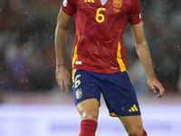 Mikel Merino central midfield of Spain and Arsenal FC during the UEFA Nations League 2024/25 League A Group A4 match between Spain and Serbi...