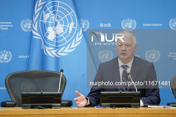 Scott Andersen, Deputy Humanitarian Coordinator and Director of the United Nations Relief and Works Agency for Palestine Refugees in the Nea...