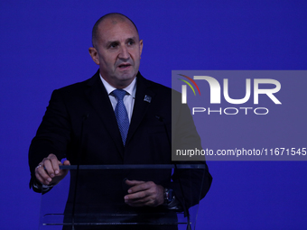 President of Bulgaria Rumen Radev attends the meeting of the presidents of the Arraiolos group at Wawel Castle in Krakow, Poland, on October...