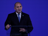 President of Bulgaria Rumen Radev attends the meeting of the presidents of the Arraiolos group at Wawel Castle in Krakow, Poland, on October...