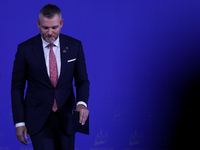 President of Slovakia Peter Pellegrini attends the meeting of the presidents of the Arraiolos group at Wawel Castle in Krakow, Poland, on Oc...