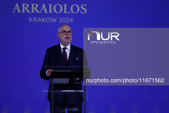 President of Estonia Alar Karis attends the meeting of the presidents of the Arraiolos group at Wawel Castle in Krakow, Poland, on October 1...