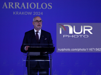 President of Estonia Alar Karis attends the meeting of the presidents of the Arraiolos group at Wawel Castle in Krakow, Poland, on October 1...