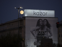 A full moon is pictured over Warsaw, Poland, Oct. 16, 2024.  (