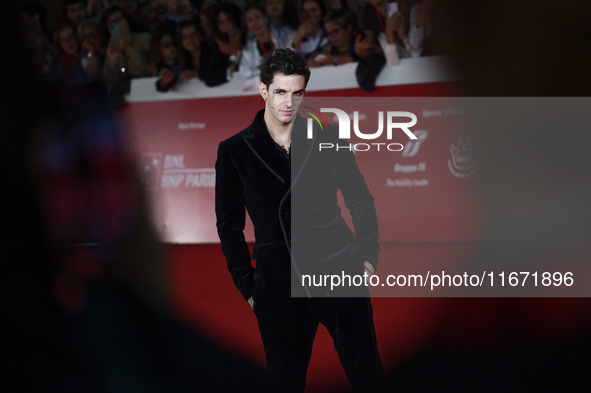 Achille Lauro attends the ''Berlinguer - The Great Ambition'' (Berlinguer - La grande ambizione) red carpet during the 18th Rome Film Festiv...