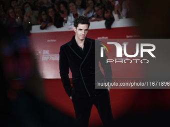 Achille Lauro attends the ''Berlinguer - The Great Ambition'' (Berlinguer - La grande ambizione) red carpet during the 18th Rome Film Festiv...