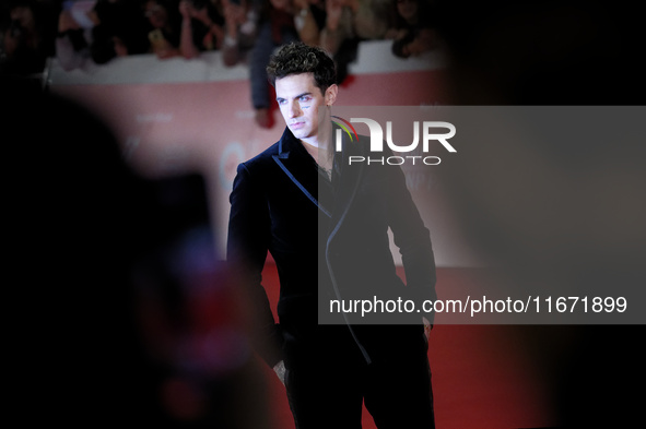 Achille Lauro attends the ''Berlinguer - The Great Ambition'' (Berlinguer - La grande ambizione) red carpet during the 18th Rome Film Festiv...