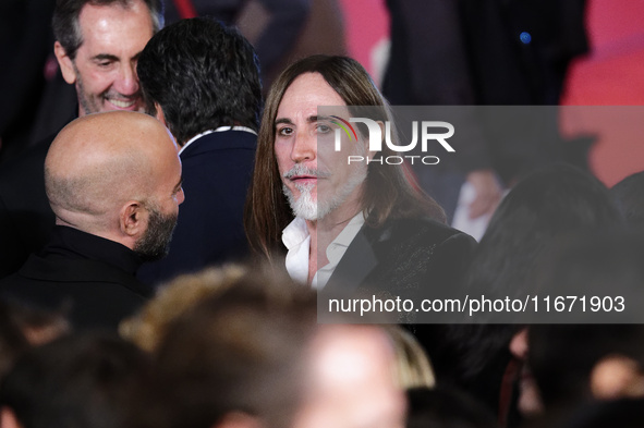 Manuel Agnelli attends the ''Berlinguer - The Great Ambition'' (Berlinguer - La grande ambizione) red carpet during the 18th Rome Film Festi...