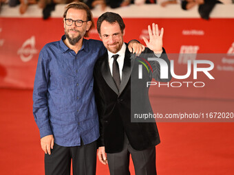 Andrea Segre and Elio Germano attend the ''Berlinguer - The Great Ambition'' (Berlinguer - La grande ambizione) red carpet during the 18th R...